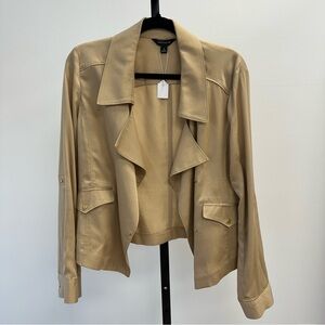 Ann Taylor Draped Open-Front Jacket – Size M